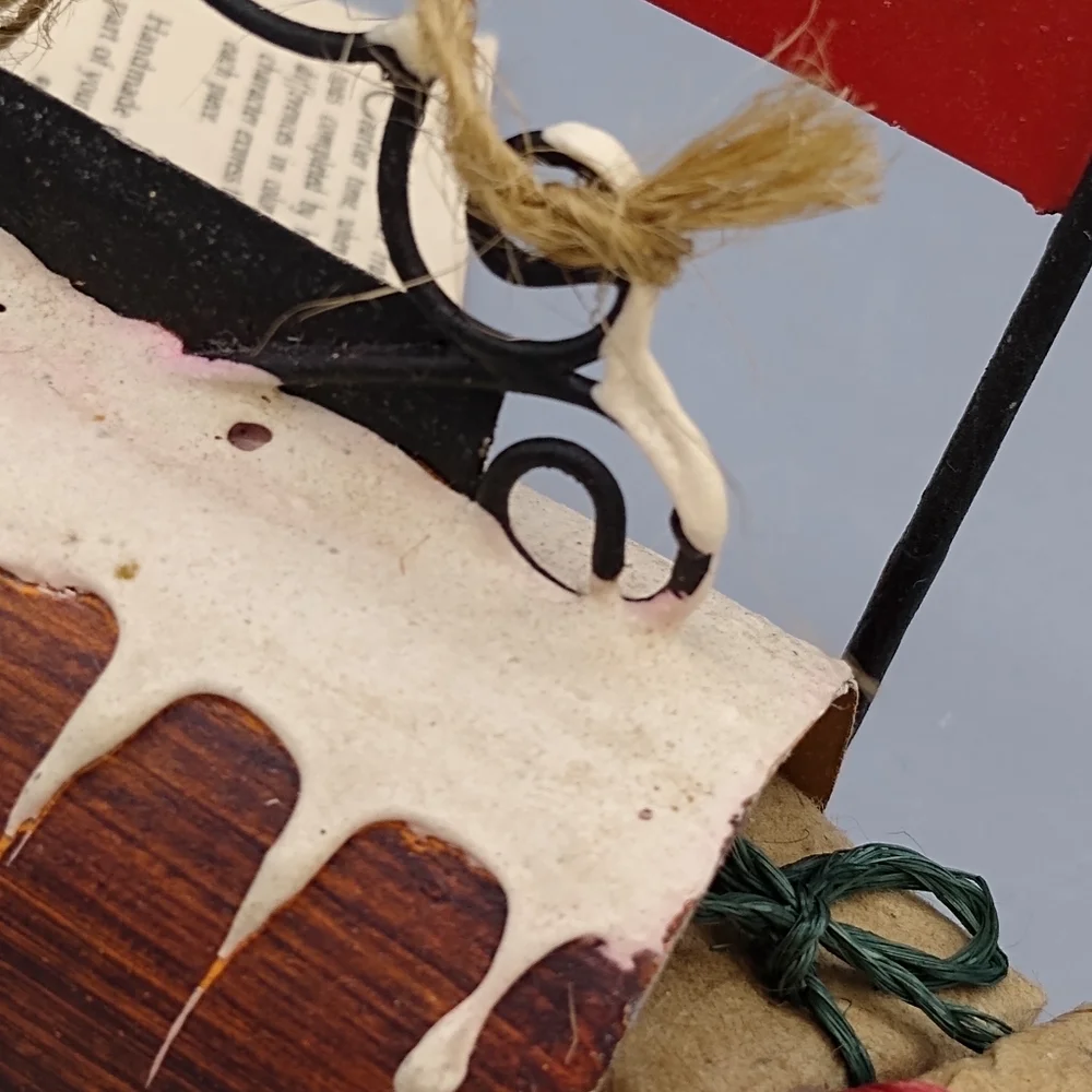 Handmade Mailbox Gifts Presents Christmas Ornament Vintage